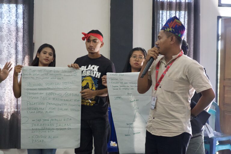 Indigenous youth delegates working together to set the priorities that will shape BPAN's path for 2026–2030.